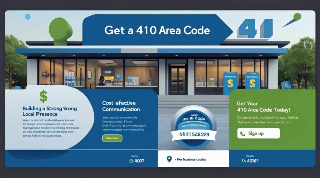 Encouraging businesses to get a 410 area code for a strong local presence and cost-effective communication.