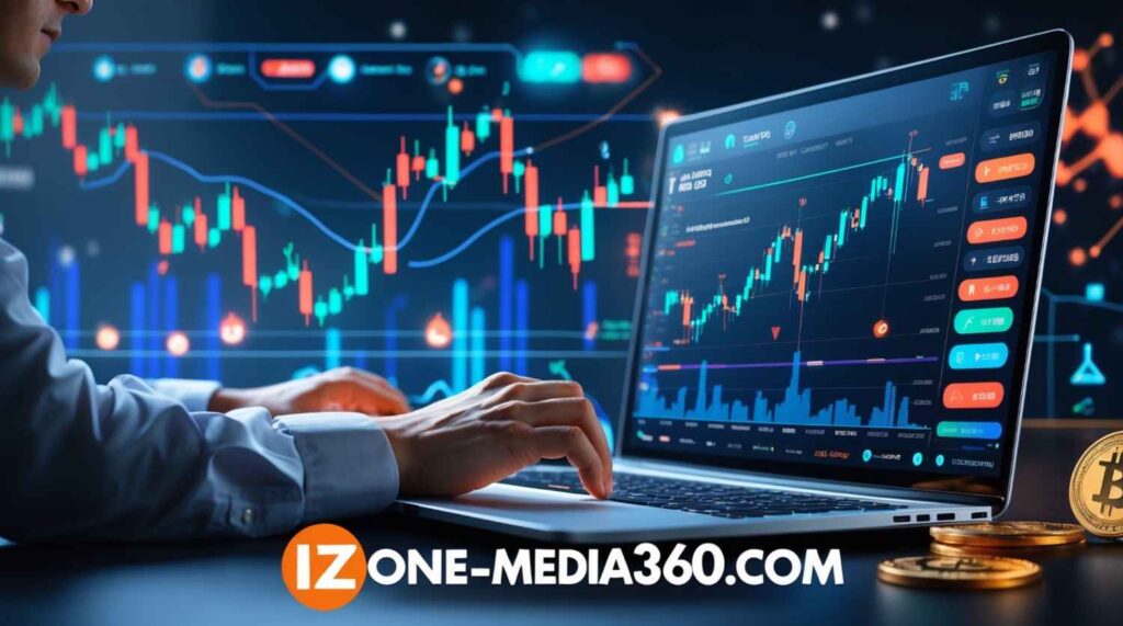 User trading cryptocurrency on Crypto30x.com with real-time charts and market analysis.